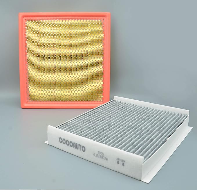 Engine Cabin Air Filter Set for Ford F150 (2015-2026) 2.7L 3.0L 3.3L 3.5L 5.0L, Ford Expedition Lincoln Navigator (2018-2024), Replace FL3Z19N619A FP79 FA1883