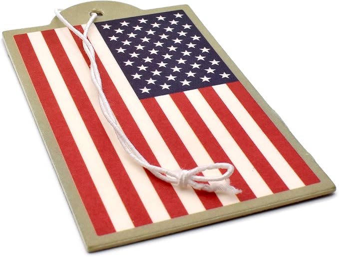 Elektroplate Red White and Blue American Flag Automotive Air Fresheners for Vehicles | New Car Scent (12-Pack) | Made in the USA