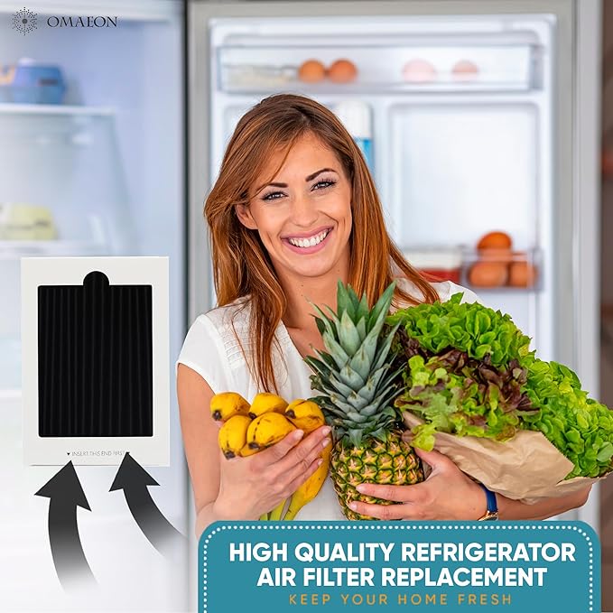 Omaeon Refrigerator Filters Compatible with 242047804 Frigidaire AIR Filter - PureAir Ultra, EAFCBF and Electrolux Air Filter Replacement - Electrolux Refrigerators - 242061001, 241754001-4 pc