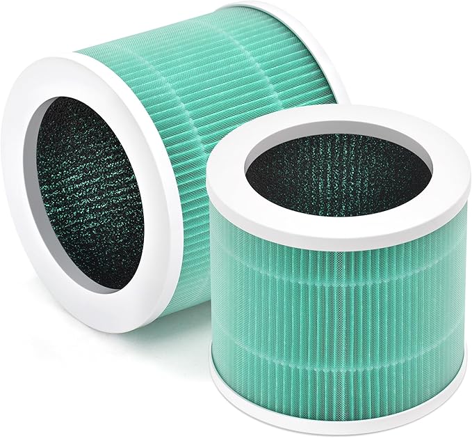 [Odor Remover]A1 Air Filter Replacement Compatible with Vewior Air Purifier Filter Replacement, Model HQSC-50, HQKJ-80, AMEIFU AP01W, KOIOS HQKJ-50 3-in-1 Filtration Efficient Air Cleaner 2 Packs