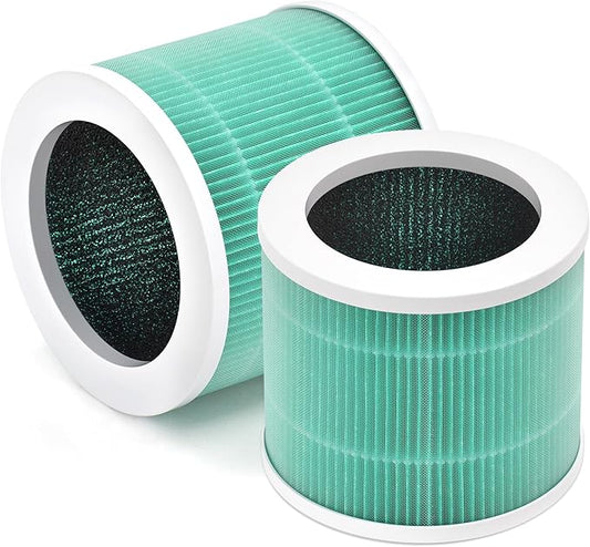 [Odor Remover]A1 Air Filter Replacement Compatible with Vewior Air Purifier Filter Replacement, Model HQSC-50, HQKJ-80, AMEIFU AP01W, KOIOS HQKJ-50 3-in-1 Filtration Efficient Air Cleaner 2 Packs