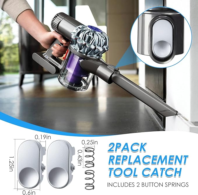 2Pack Replacement Tool Catch – Compatible With Dyson V6 DC25, DC27, DC28, DC31, DC33, DC34, DC35, DC44, DC47 And DC56 Vacuum Cleaner Replacement Parts - Model 911523-03