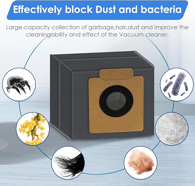 (11 Pack) X10 Pro Omni Replacement Parts Compatible With Eufy X10 Pro Omni Robot Vacuum Cleaner, Accessories Kit, 1 Roller Brush, 2 Side Brushes, 3 Dust Bags, 3 HEPA Filters, 2 Mop Pads