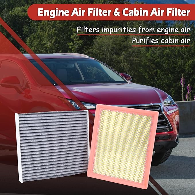 CA10741 Engine Air Filter and CF10285 Cabin Air Filter kit Compatible with 2010-2018 Toyota Prius 2016-2018 Rav4 Hybrid 2011-2017 Lexus CT200H 2015-2021 NX300H Replaces 17801-37020 CP285