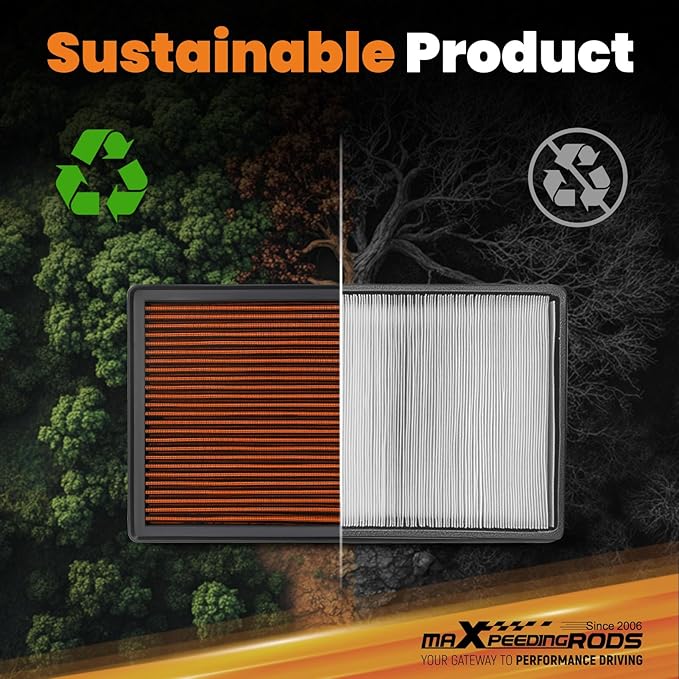 maXpeedingrods MX-2129 High Performance Engine Air Filter Washable& Reusable for Cadillac Escalade 2001-2006, for Chevrolet Avalanche 2001-2013, for Silverado 1500 1999-2007 1500 Classic 07