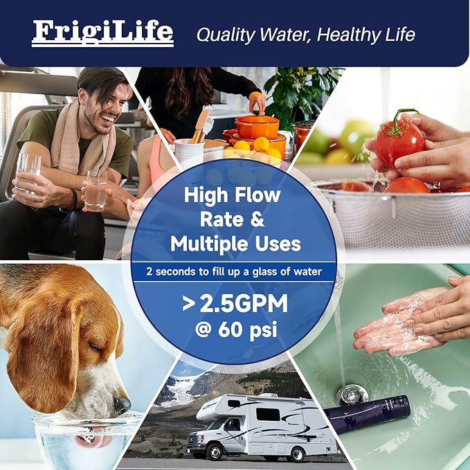 Water Filter Replacement for WFS5300A Under Sink Water Filter System, 22000 Gallons Ultra High Capacity, Removes 99% Lead, Fluoride, Chlorine, Bad Taste, NSF/ANSI 42 Certified, 1PACK