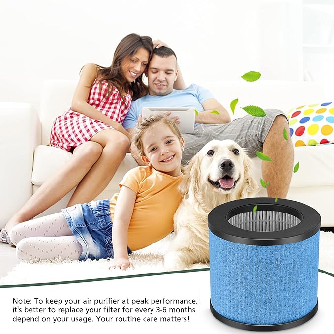 TPAP002 Filter Replacement 3-in-1 Upgraded Compatible with TOPPIN TPAP002 Air Purifier Comfy Air C1, Part #TPFF002, 2 Pack