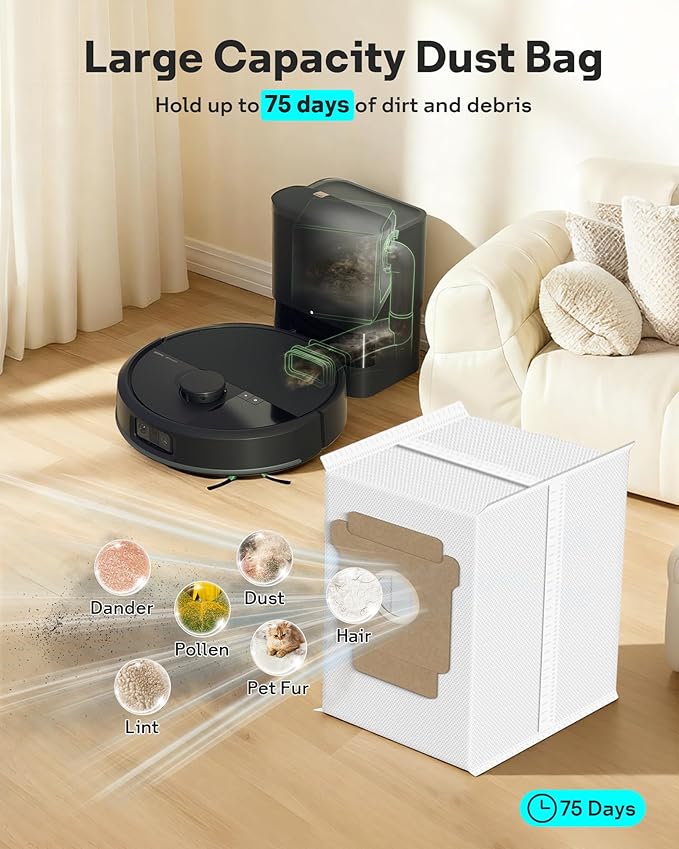 Leemone 23 Pcs Replacement Parts for iRobot Roomba Max 705 Vac & Plus 504 Vac Robot Vacuum, 705 Accessories Kit with 4 Main Roller Brushes, 6 Dust Bags, 6 Filters, 6 Side Brushes, 1 Cleaning Brush