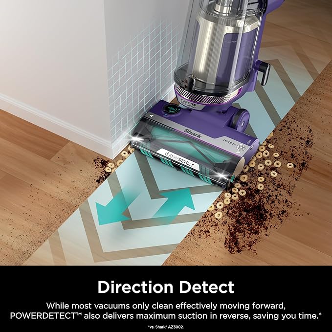 Shark POWERDETECT Upright Vacuum Cleaner with HEPA Filter, Heavy Duty Vacuum with Powerful Suction for Pet Hair Pickup, DuoClean Technology, Powered Lift-Away, Ideal for Carpets & Hardfloors, AZ4002