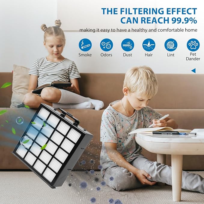 AZ4002 Replacement filter for Shark Detect Pro Max Upright Vacuum AZ4000 AZ4002 AZ4000C - 2 PACK HEPA Filters+ 4 PACK Foam & Felt Filters