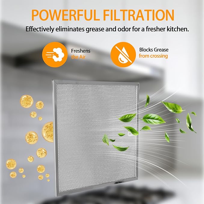 Range Hood Filter 11.5x11.5 Inches - S99010467 Replacement - 2 Pack Aluminum Mesh Grease Filters for BXT1 & AR1 Series - Easy Clean Kitchen Exhaust Fan Filter