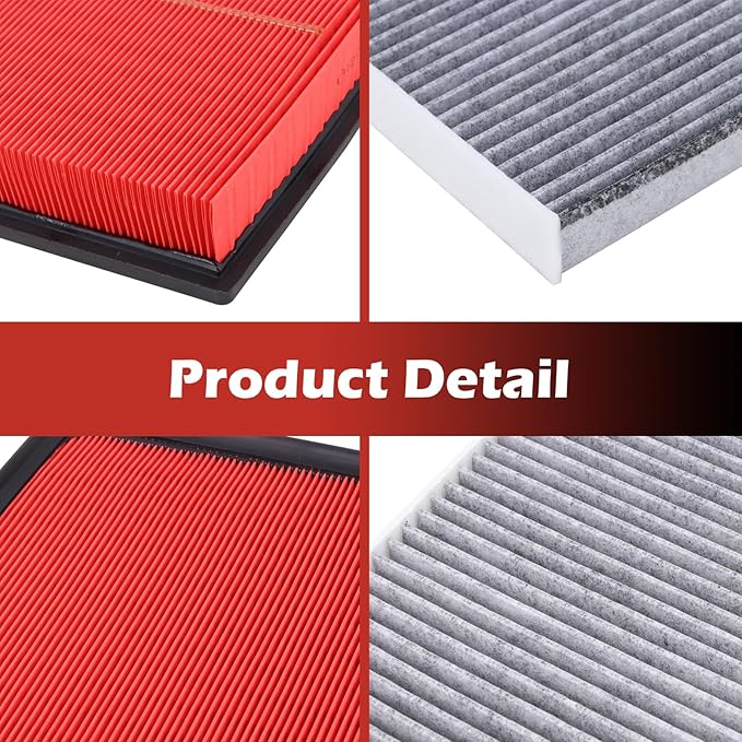 CA12377 Engine Air Filter and CF12157 Cabin Air Filter kit Compatible with 2018-2025 Toyota Camry Not For Hybrid 2020-2025 Highlander Not For Hybrid 2019-2025 Rav4 Not For Hybrid 2019-2025 Lexus ES350