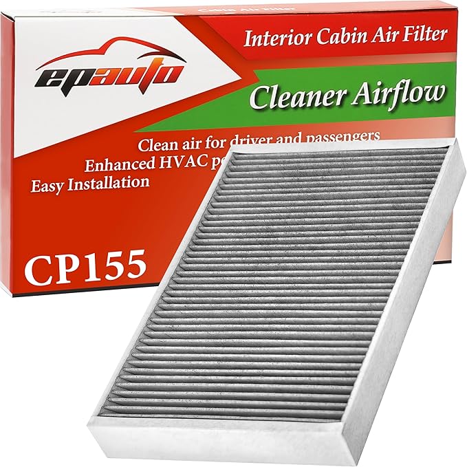 EPAuto CP155 (CF12155) Cabin Air Filter with Activated Carbon, Compatible with Volvo XC60, XC90, S60, V60, S90, V90, Cross Country, Polestar 1 – Fits 2016–2025 Select Models