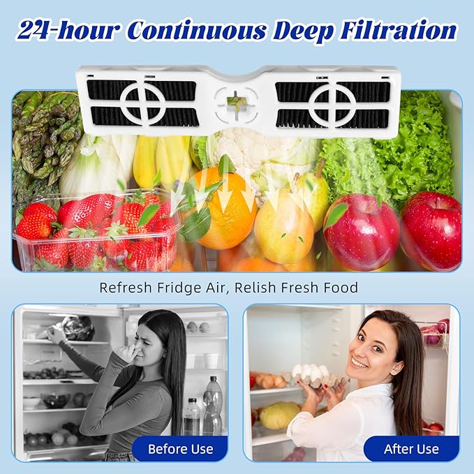 4 Pack Refrigerator Air Filter Replacement, Compatible with Frigidaire FRGPAAF2 PureAir AF-2 RAF-2, including FRFC2323AS, FRFC232LAF, FRFC233LAF, FRFG2323AF, FRFN2823AS