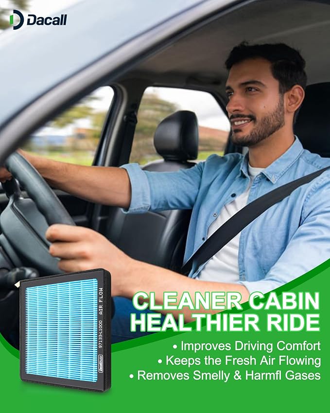 CF12820 Activated Carbon Beads Cabin Air Filter fit for Hyundai Elantra Sonata Tucson (2020-2025), for Kia K5 Sorento Sportage EV6 (2021-2025), for Genesis GV60