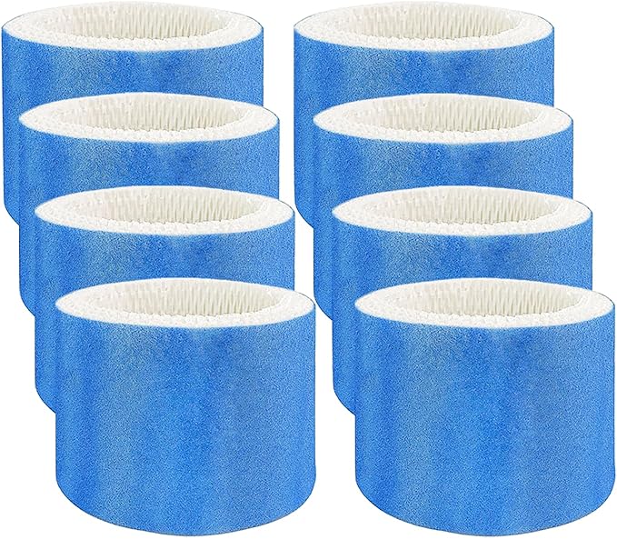 8-Pack Humidifier Wicking Filters Replacement Compatible for Honeywell HAC-504, HAC-504AW, HCM-350, HCM-300T, HCM-600, HCM-710, HCM-315T Series Humidifiers,Blue