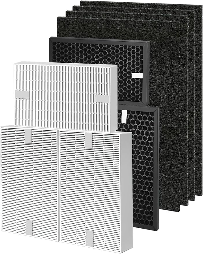 HPA5300B Replacement Filter Compatible with Honeywell Air Purifiers HPA5300B HPA5350 HPA3300, 3 Premium Filters, 3 S Carbon and 4 A Pre-Filter, Part# HRF-R3, HRFSC1, HRF-A300 & HRF-ARVP300