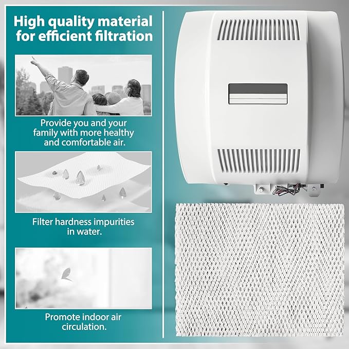 HASMX 2-Pack HC26E1004 Humidifier Filter Replacement Pads for Honeywell HE260B, HE265A, HE265B, ME360, HE360A, HE360B, HE365A, HE365B Humidifier Wicking Filters - Dimensions: 10" x 13" x 1-5/8"