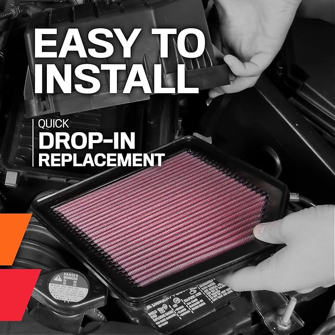K&N Engine Air Filter: High Performance, Premium, Washable, Replacement Filter, Compatiable with 2021-2023 Hyndai Elantra Hybrid, 33-5121