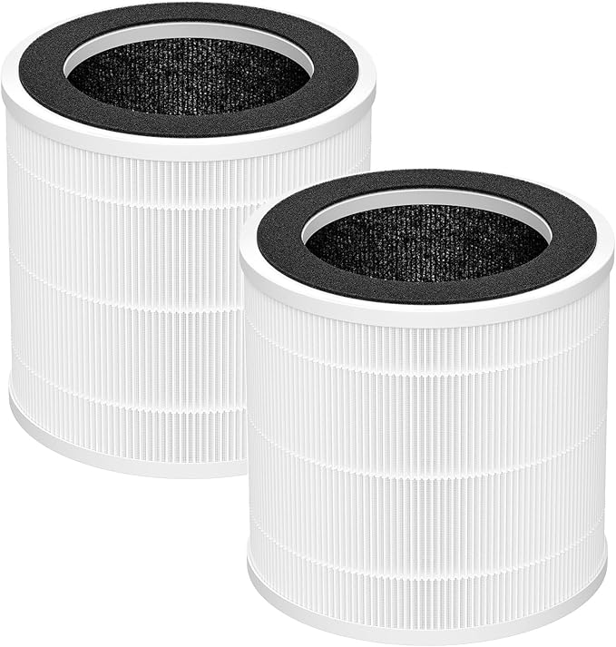 2 Pack PX500 Air Purifiers Replacement Filter for Purivortex PX500 Air Purifier, 3-in-1 HEPA Replacement Filter, White