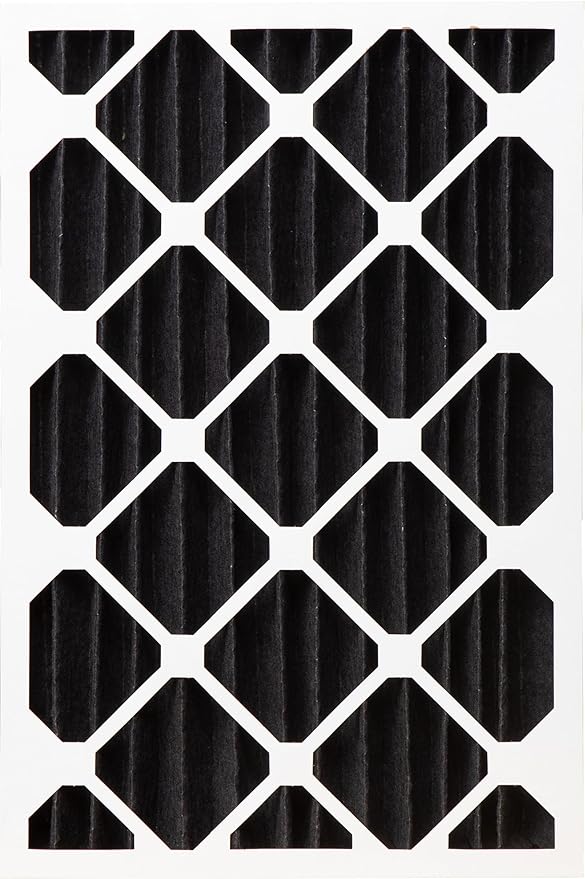 Nordic Pure 16x20x4 (Actual Size: 15 1/2 x 19 1/2 x 3 5/8) Pure Carbon Pleated Odor Reduction Merv 8 Furnace Filters 6 Pack