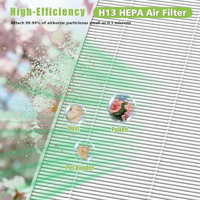 5510 5520 Air Filter Replacement for Winix 5510 5520 Plasmawave Air Purifier HEPA and Activated Carbon Filter Combo Q Filter for Dust Pollen Smoke Part# 1712-0123-00, 2 Set