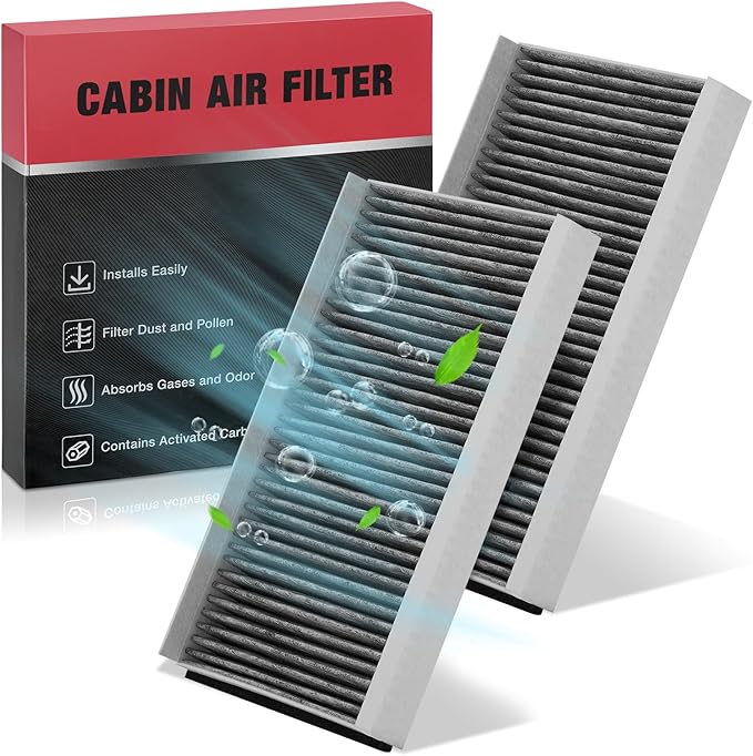 BDFHYK 2 Pack Cabin Air Filters with Activated Carbon Compatible with BMW X1 2016-2022, X2 2018-2022, i3 2014-2021, i3s 2020-2021, Compatible with Mini Cooper/Cooper Clubman 2016-2022