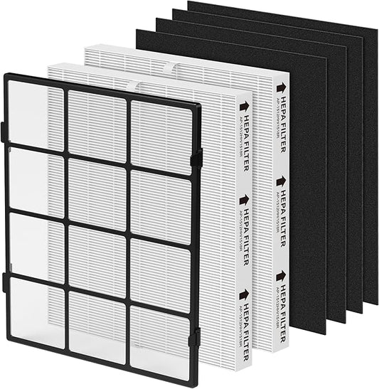 AP-1512HH Washable Pre-filter Replacement Compatible with Coway Airmega AP-1512HH, AP-1512HH-FP, AP-1518R, AP-1519P, Item #3304899, Include 1 Washable Pre-filter, 2 HEPA Filters and 4 Carbon Filters