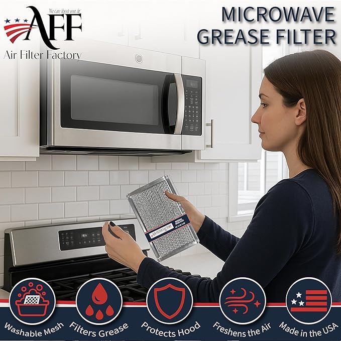 Air Filter Factory Grease Filter 5304464105, 5304478913 Replacement For Frigidaire Premium 12-layer Microwave Grease Filters 2-Pack