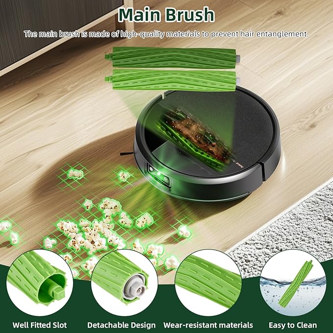 16 Pcs Accessories kit for iRobot Roomba Max 705 Combo Robot Vacuum, 2 Main Brush, 4 Dust Bags, 4 Hepa Filters, 1 roller brush, 4 Side Brushes, 1 Clean Tool, Replacement Parts with iRobot 705