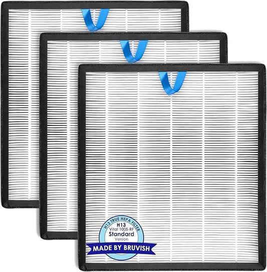 (3 Pack) Vital 100S Replacement Filter Compatible with LEVOIT Vital 100S-P Air Purifier, LAP-V102S-KUS, LAP-V102S-WUS, H13 True HEPA Filter, 3-in-1 Activated Carbon Filters, Replace #Vital 100S-RF