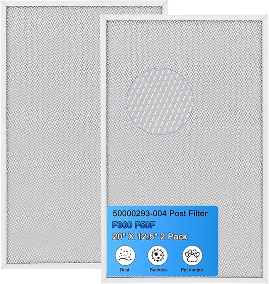 50000293-004 Post Filter Replacement Honey-well Electronic Air Cleaner Filters F300 F50F Fits For Honey-well Post Filter 20" X 12.5" (2 Pack)