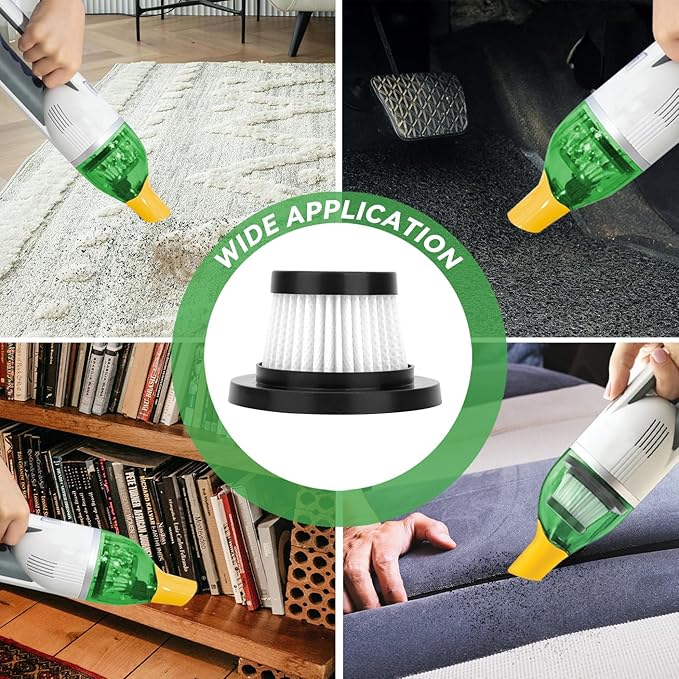 Vacuum Filters Replacement: for Vacuum Cleaner as Seen on TV, Washable Hepa Filter for Compact Cordless Vacuum, High Efficiency Filters for Vac (3 Pack)