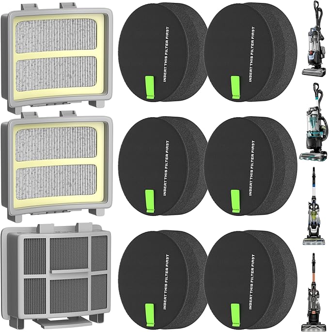 3418 39883 3774F Filters for Bissell SurfaceSense 3418 MultiClean 3402 3774F 3409 3774 3774G 3775 3404 3415 39883 Pet Hair Eraser Upright Vacuums 3 Pack