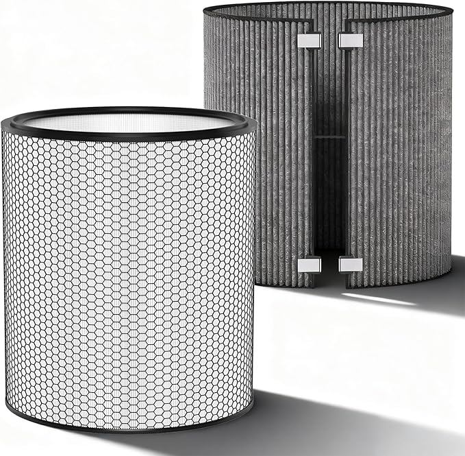 BP03 Filter Replacement Compatible with Dyson Purifier Big + Quiet Formaldehyde BP03 BP04 BP06, High-Efficient HEPA Filter and Carbon Filter for Smoke, Pet Odors, Wildfire, Part# 972132-01/972133-02