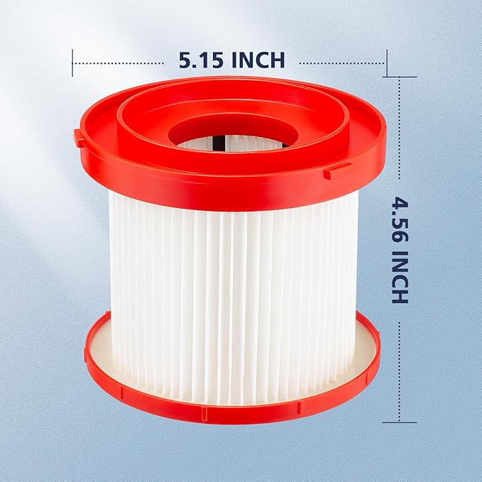 2 Pack Wet Dry Vacuum HEPA Filter Replacement 49-90-1900 Compatible with Milwaukee Cordless Vacuum - for Milwaukee Cordless M18 0780-20 0880-20