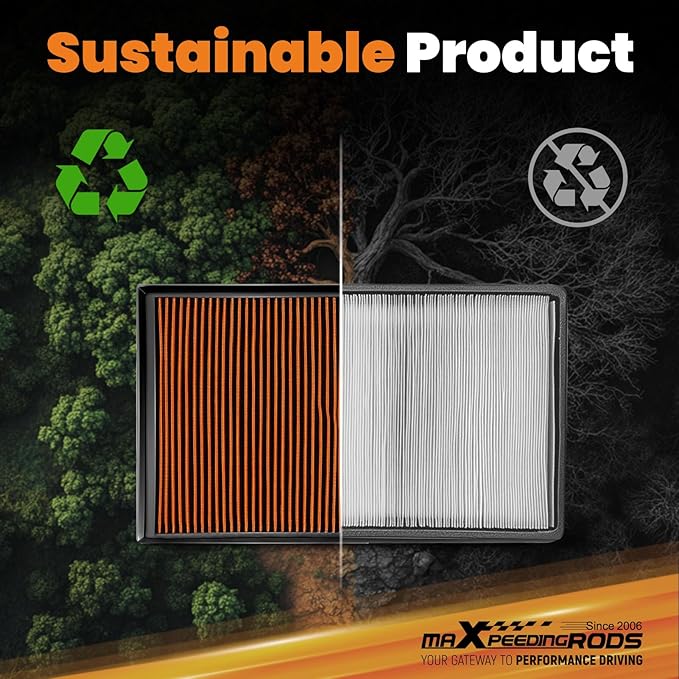 maXpeedingrods MX-5017 High Performance High-Flow Engine Air Filter Washable & Reusable Requires No Oil for Toyota Sequoia, Tundra 2014-2021, for Toyota Tacoma 2016-2021 178010P100