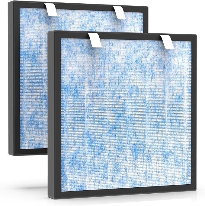 2-Pack KJ01 H13 HEPA Filter Fit for Dhyala KJ01 Air Purifier, Replacement Filter Parts, 2 Pack