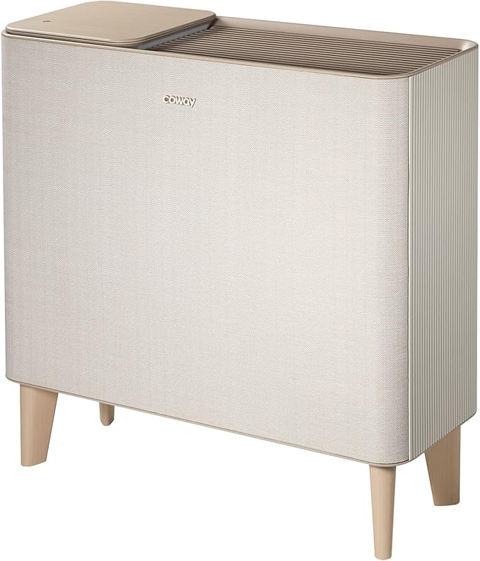 COWAY Air Purifiers for Home Up to 1,298ft², Washable Pre-Filter and Particulate Filter for Smoke, Allergies, Pet Dander, Odor, AQI, Smart Mode, Wireless Charger, Timer, 5yr Warranty, Icon