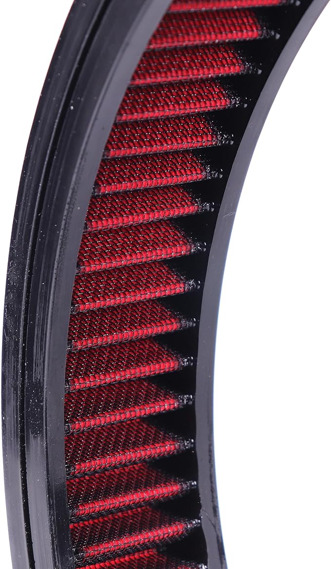 14"x2"Air Cleaner Air Filter Element Round Replacement Washable Reusable Compatible with Chevrolet Buick Ford GMC Mopar Oldsmobile Pontiac Cotton Fiber High Flow (Red)