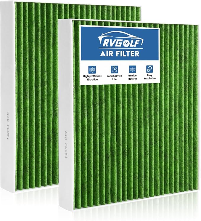2-Pcs Cabin Air Filter Air Condition with Activated Carbon for Ford Bronco 21-25 26, Escape 20-25 26, Explorer 20-25 26, Cabin Filter for Car Replace for CF12772 Automotive Accessories