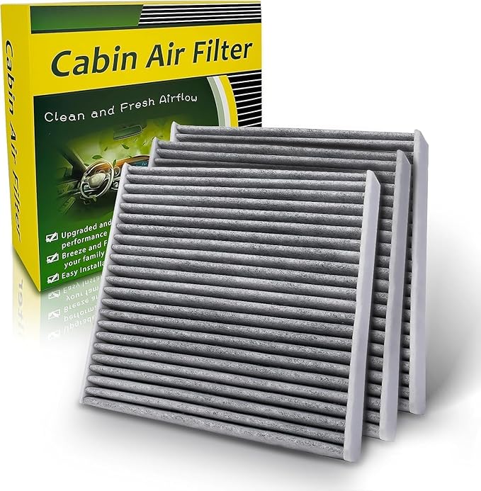3 Pack Cabin Air Filter w/Activated Carbon Fits 2021-2026 Sorento/K5, 2025-2026 K4, Replace CF12820, 97133-L1000, 97133-N9100