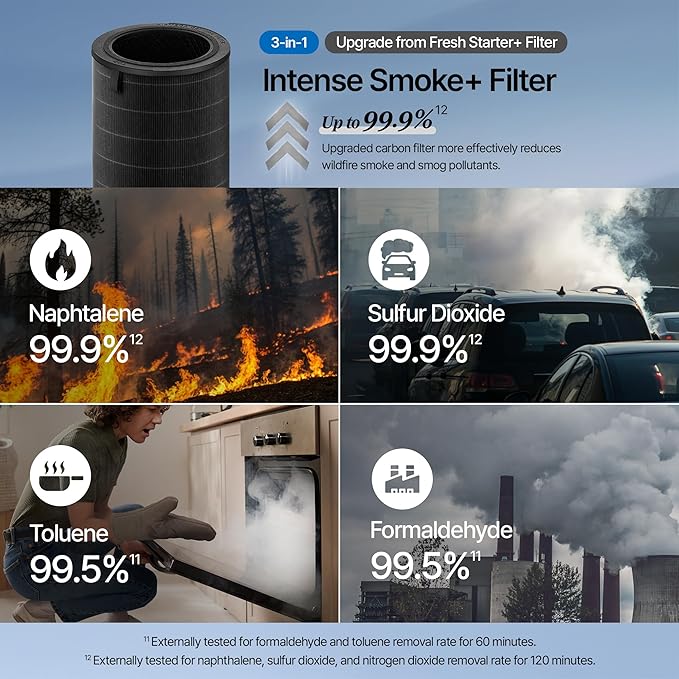COWAY Airmega 350 Genuine Replacement Filter, HEPA Filter and Activated Carbon, Intense Smoke Plus