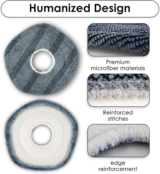 (6 Pack) X10 Pro Omni Replacement Mop Pads Compatible with Eufy X10 Pro Omni Robot Vacuum Cleaner, Washable Replacement Mop Cloths, Mop Pad Accessories Kit