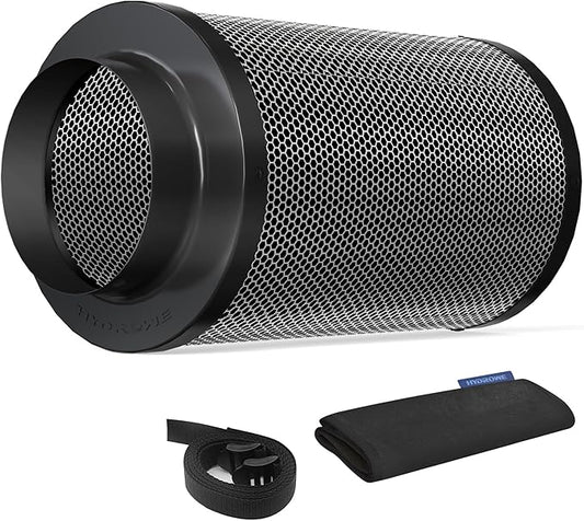 Air Carbon Filter 4 Inch ,Smellines Control Removes 3X More Odors Contaminants. Australian Virgin Charcoal, Carbon Filter for Grow Tent, Hydroponics, Pre-Filter Included (4inch)