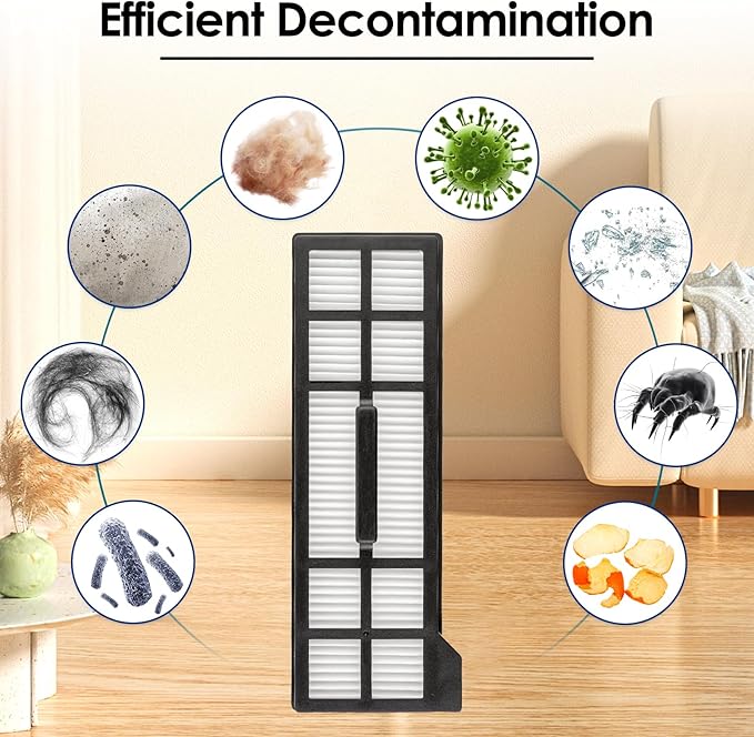 (3 Pack) X10 Pro Omni Replacement HEPA Filters Compatible With Eufy X10 Pro Omni Robot Vacuum, Filter Kit, Replacement Parts, Filters Accessories Kit