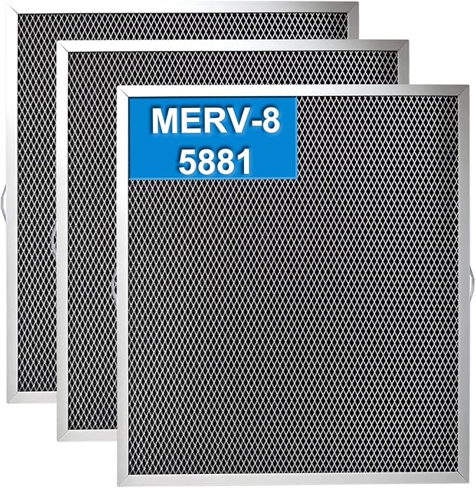3 PCS 5881 MERV 8 Washable Dehumidifier Filter Replacement for AprilAire Whole-House Dehumidifiers E080, E100 and Dehumidifying Ventilator 8192A
