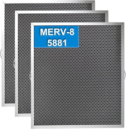 3 PCS 5881 MERV 8 Washable Dehumidifier Filter Replacement for AprilAire Whole-House Dehumidifiers E080, E100 and Dehumidifying Ventilator 8192A