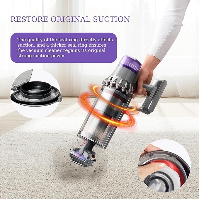 Upgraded 7.72in Large Dust Bin Replacement for Dyson V11 V15 SV14 SV15 SV22 Vacuum Cleaner,Canister Bin for Part No.970050-01 and No.965443-01 with 1 HEPA Filter,Restore Suction and Leak-proof