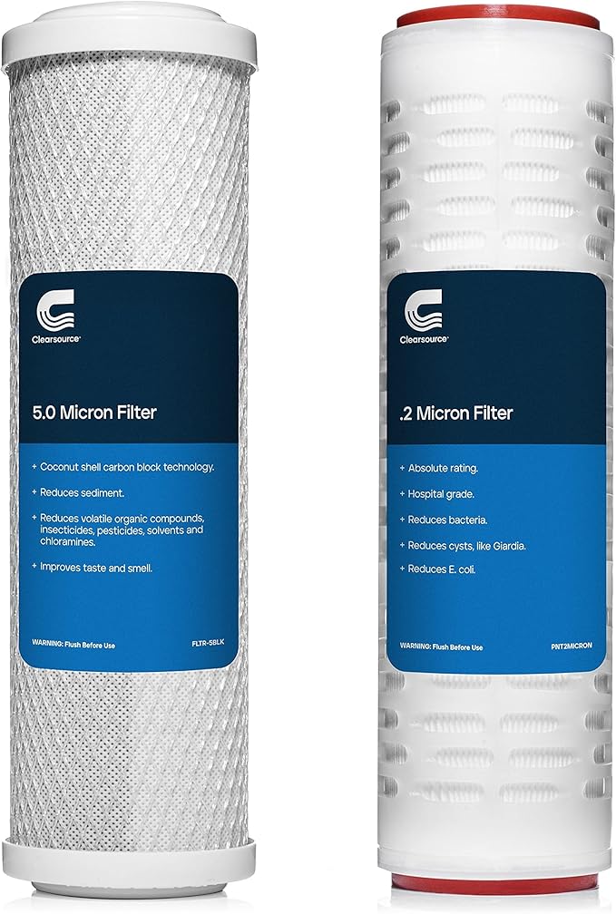 CLEARSOURCE REPLACEMENT FILTER TWIN PACK WITH 0.2 MICRON FILTRATION